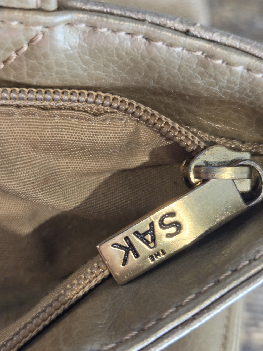 The Sak Metallic Gold Leather Tote Bag - Picture 10 of 16